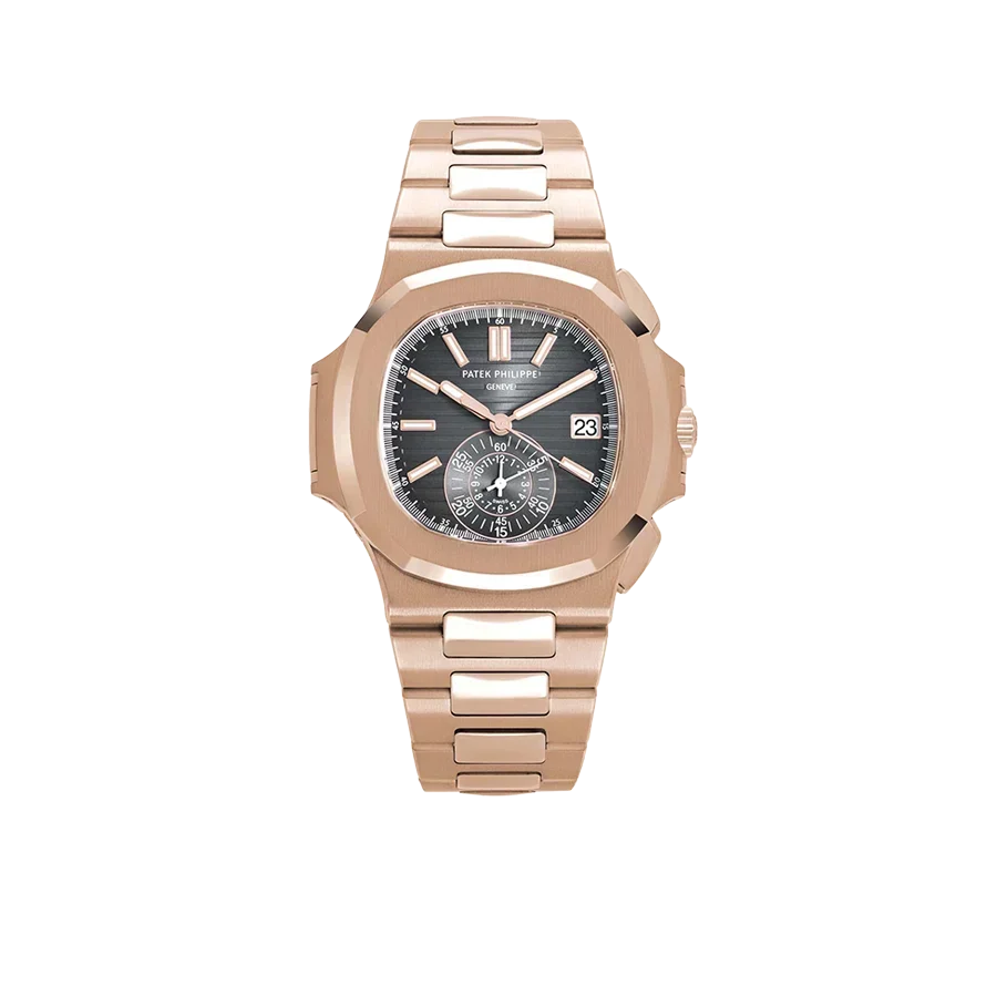 Nautilus 40mm 5980/1R-001 Chronograph Date Rose Gold Black Dial