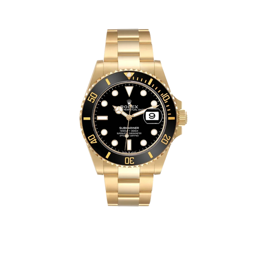 Submariner 41mm Yellow Gold Black Dial Bezel Mens Watch 126618
