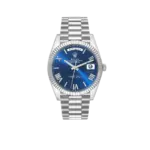 Rolex President Day-Date 40mm Blue Dial Platinum Mens Watch 228236
