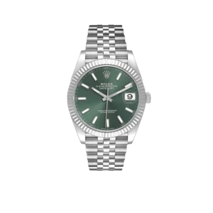 Rolex Datejust 41mm Steel White Gold Mint Green Dial Mens Watch 126334
