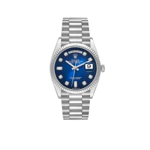 Rolex President Day-Date 36mm White Gold Ombre Diamond Dial Mens Watch 128239
