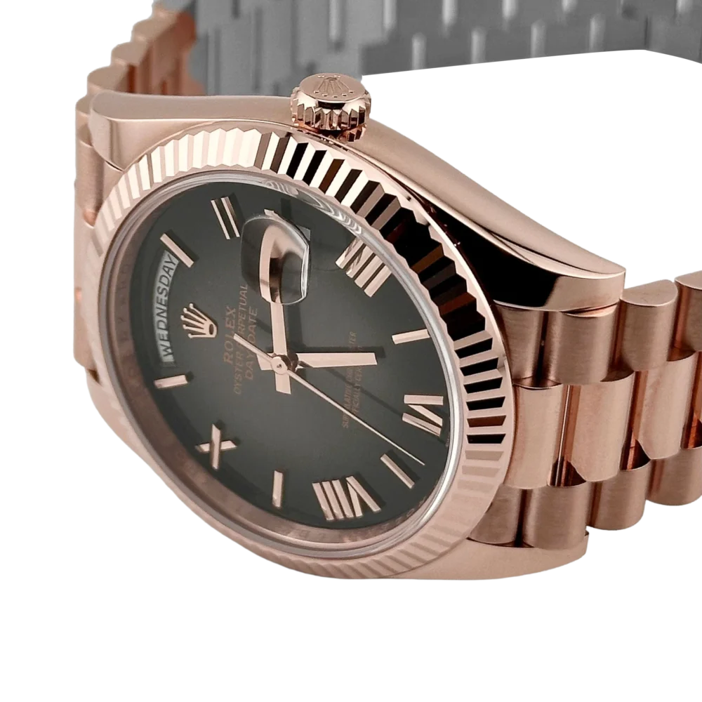 Rolex Day-Date 40mm 18K Everose Gold with Slate Ombre Dial 228235 – ROLAXI