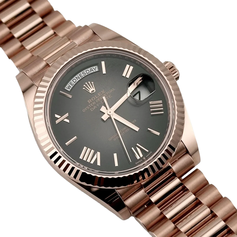 Rolex Day-Date 40mm 18K Everose Gold with Slate Ombre Dial 228235 – ROLAXI