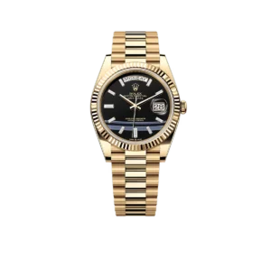 Rolex Day-date Oyster Yellow Gold 40mm Onyx Diamond-set dial, Fluted Bezel M228238-0059