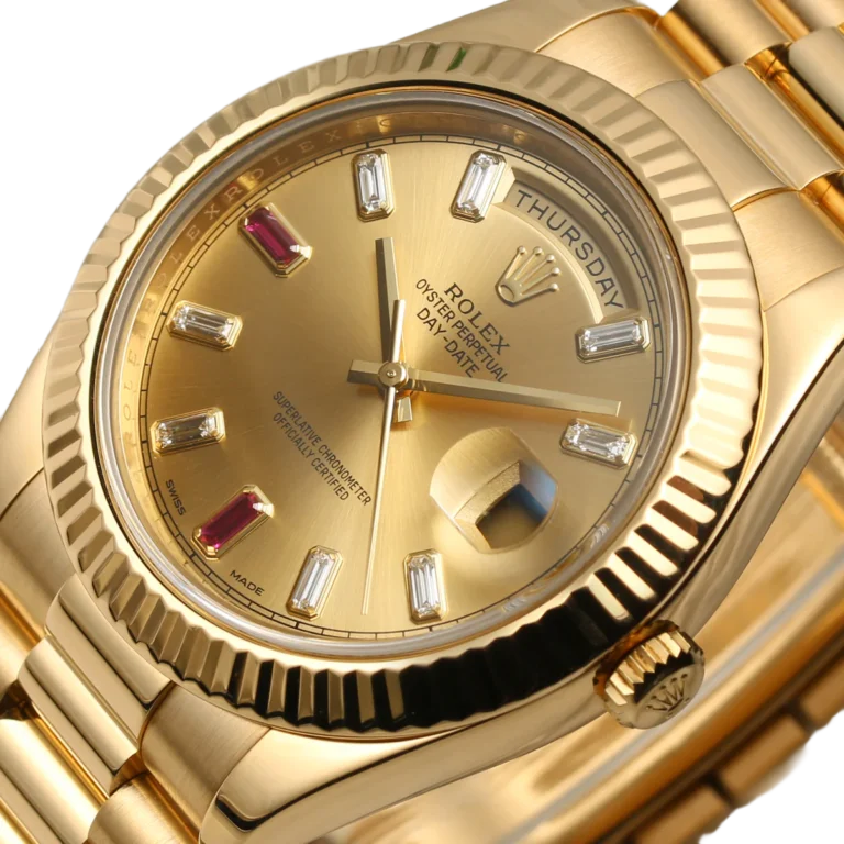 Rolex President Day-Date II 41mm 218238 18k Yellow Gold & Ruby Dial - Image 5