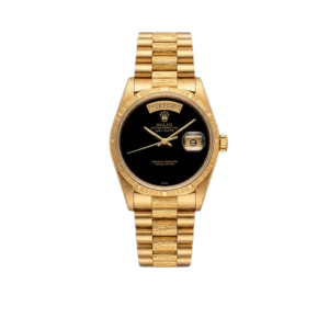 Rolex Day-Date 36mm 18248 18k Yellow Gold Presidential Bracelet Black Onyx Dial