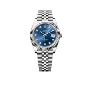 Rolex Datejust 36mm Steel & White Gold Blue Dial Diamonds m126334-0016