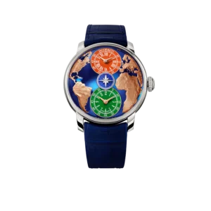 Jacob & Co The World Is Yours Dual Time Zone Salman Khan 43mm Stainless Steel Automatic Winding DT100.10.AB.AA.ABALA