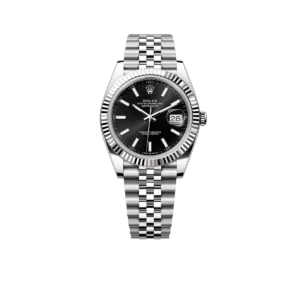 Rolex Datejust 41mm Steel White Gold Black Dial Mens Watch m126334-0018