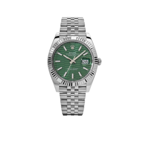 Rolex Datejust 41 126334 Stainless Steel Green Motif Dial Jubilee