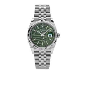 Rolex Datejust 36mm 126234 Stainless Steel Olive Green Palm Motif Dial
